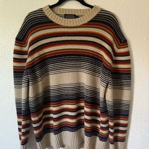 Pendleton Men's Striped Crewneck Sweater- merino wool